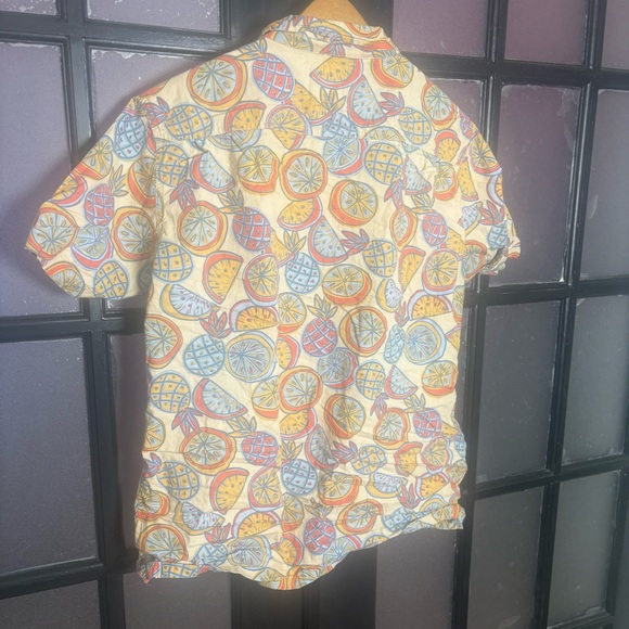 Junk Food Clothing LA Citrus Print Button Up Shirt Men’s Large Tropical Summer - Picture 5 of 9